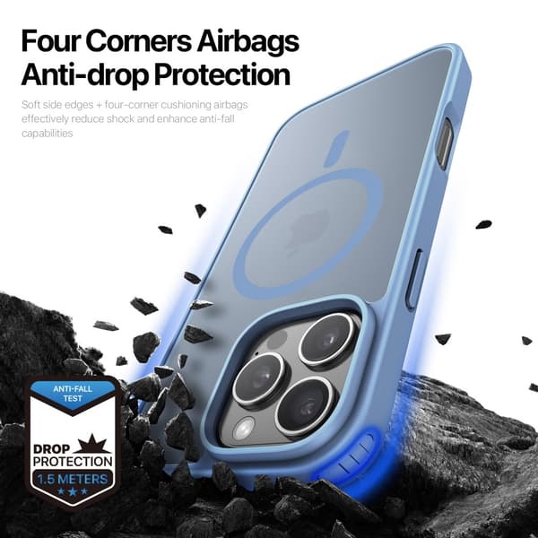 DUX DUCIS iPhone 16 Pro Max Yind Series Matta viimeistely Suojakuori - Sininen