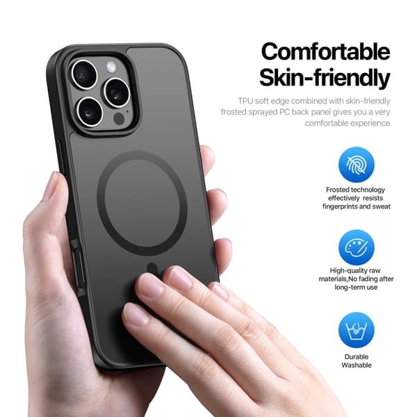 DUX DUCIS iPhone 16 Pro Max Yind Series Matte Finish Cover - Sort