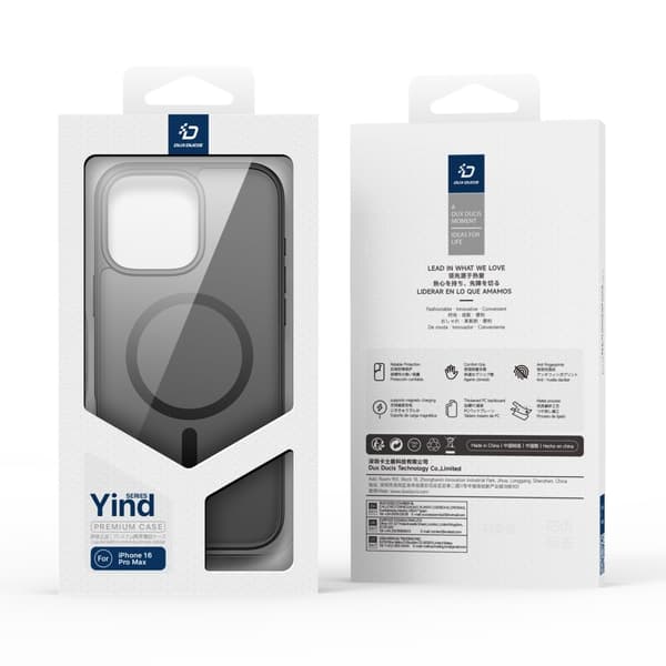 DUX DUCIS iPhone 16 Pro Max Yind Series Matte Finish Cover - Sort