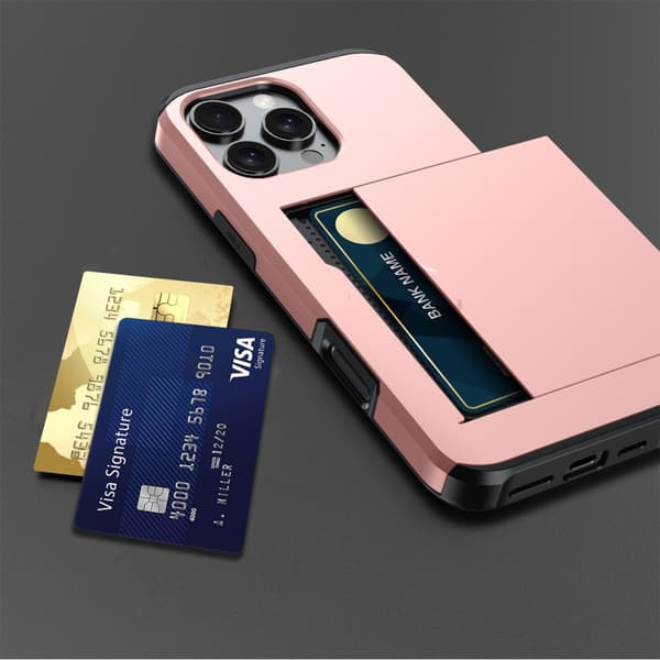 SKALO iPhone 16 Pro Max Armor Cover kortholder - Blå