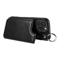 Miniatyrbillede 2 af 11: SKALO iPhone 16 Pro Max PU-Læder Kortholder Ring Cover - Sort