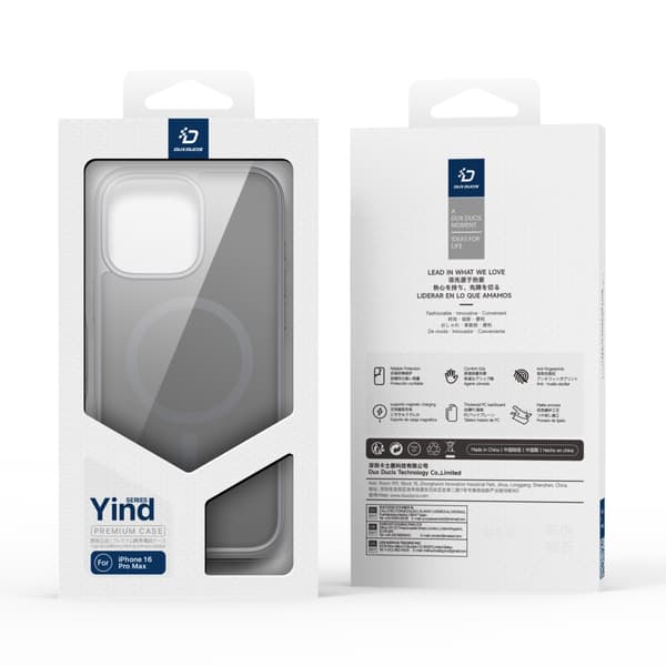 DUX DUCIS iPhone 16 Pro Max Yind Series Matte Finish Cover - Grå