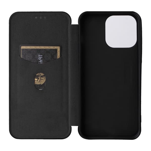 SKALO iPhone 16 Pro Max Carbon Fiber Pungetui - Sort
