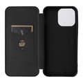 Miniatyrbillede 5 af 8: SKALO iPhone 16 Pro Max Carbon Fiber Pungetui - Sort