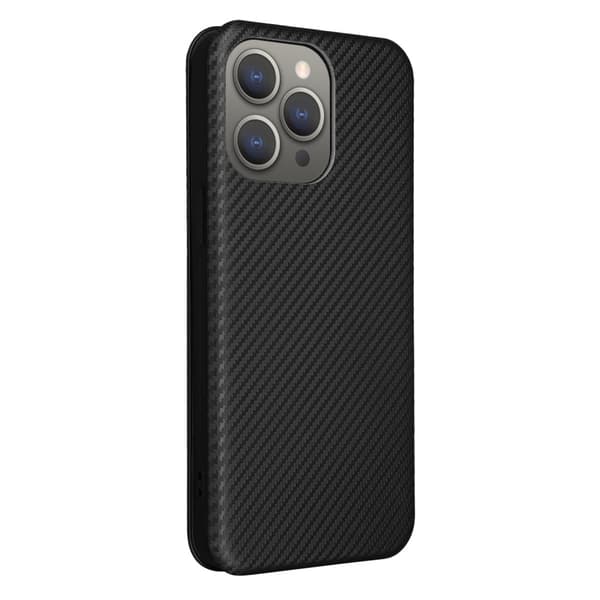SKALO iPhone 16 Pro Max Carbon Fiber Pungetui - Sort