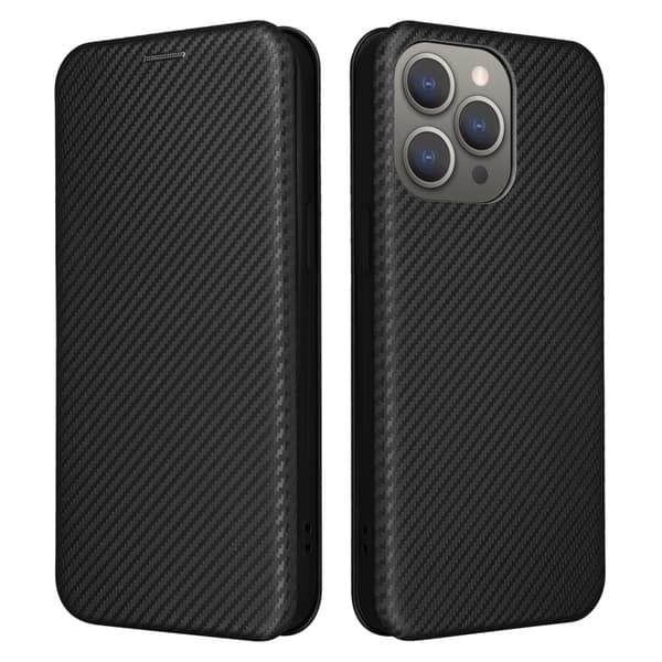 SKALO iPhone 16 Pro Max Carbon Fiber Pungetui - Sort