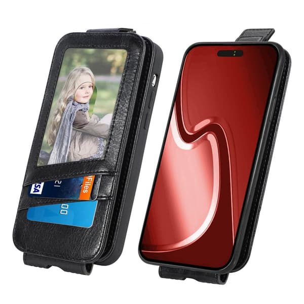 SKALO iPhone 16 Pro Max Vertical Flip Cover - Sort