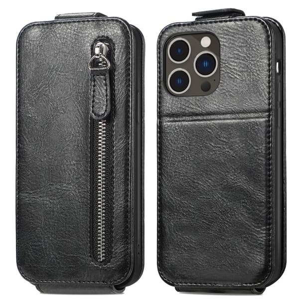 SKALO iPhone 16 Pro Max Vertical Flip Cover - Sort