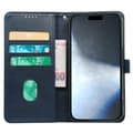 Miniatyrbillede 2 af 6: SKALO iPhone 16 Pro Max Flip Cover m. pung i PU-læder - Blå