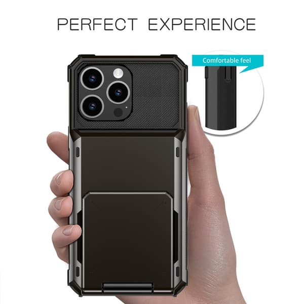 SKALO iPhone 16 Pro Armor Cover kortholder - Sort