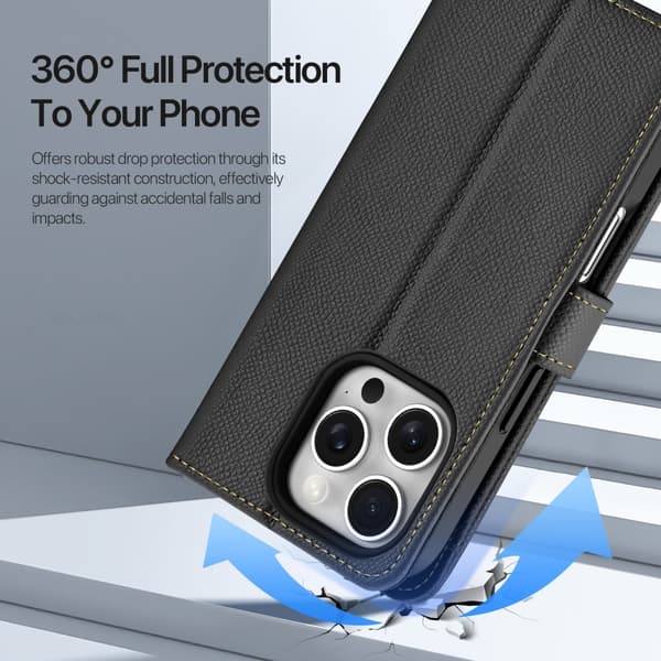 DUX DUCIS iPhone 16 Pro Max Lawa Series Flip Cover - Sort