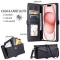 Miniatyrbillede 7 af 11: SKALO iPhone 16 Pro Max Evelope Clutch 5-RUM - Sort