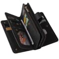 Pikkukuva 8 / 11: SKALO iPhone 16 Pro Max Big Wallet 17-lokeroa Lompakkokotelo - Musta