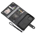 Miniatyrbillede 2 af 5: VILI iPhone 16 Pro Max GVB Series Flip Cover m. pung i PU-læder - Sort