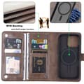 Miniatyrbillede 3 af 5: VILI iPhone 16 Pro Max GVB Series Flip Cover m. pung i PU-læder - Brun