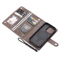 Miniatyrbillede 2 af 5: VILI iPhone 16 Pro Max GVB Series Flip Cover m. pung i PU-læder - Brun