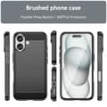 Miniatyrbild 8 av 9: SKALO iPhone 16 Armor Carbon Stöttåligt TPU-skal