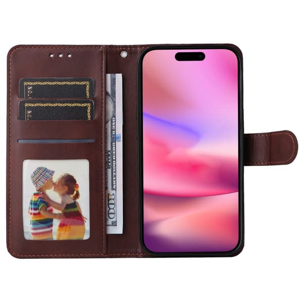 SKALO iPhone 16 PU-læder Pungetui