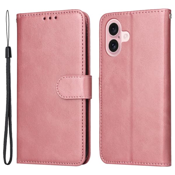 SKALO iPhone 16 PU-læder Pungetui
