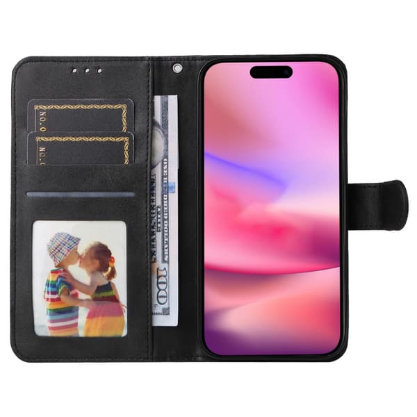 SKALO iPhone 16 PU-nahkainen Lompakkokotelo