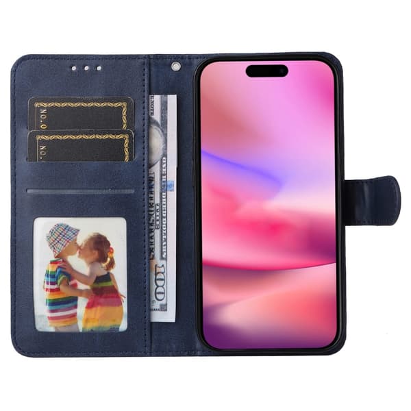SKALO iPhone 16 PU-læder Pungetui