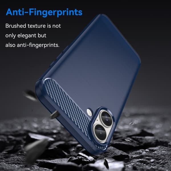 SKALO iPhone 16 Plus Armor Carbon Iskunkestävä TPU suojakuori