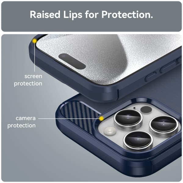 SKALO iPhone 16 Pro Max Armor Carbon Stødsikker TPU-cover