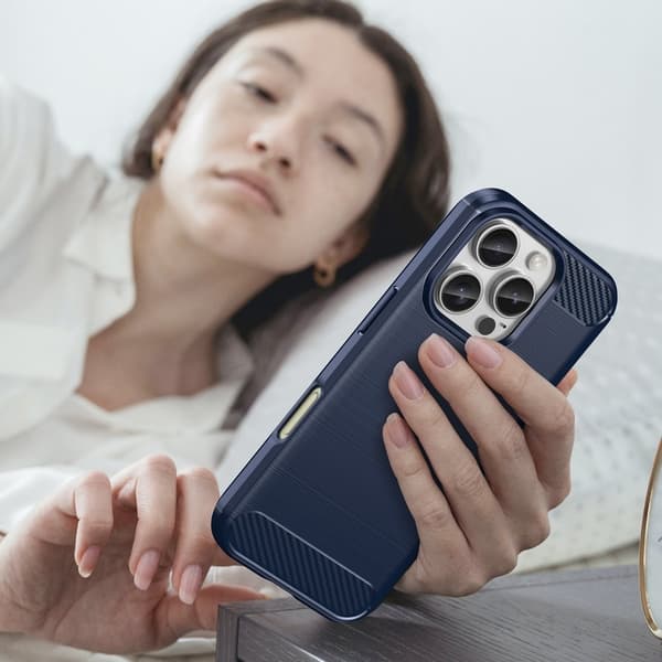 SKALO iPhone 16 Pro Max Armor Carbon Stødsikker TPU-cover