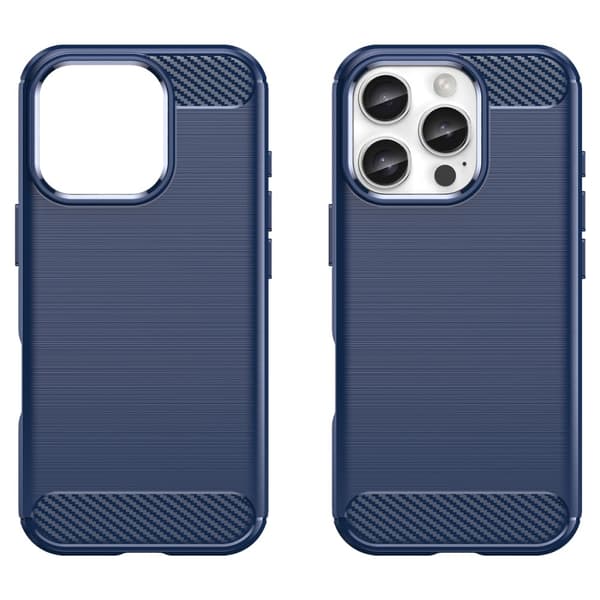 SKALO iPhone 16 Pro Max Armor Carbon Stødsikker TPU-cover