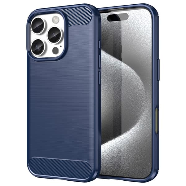 SKALO iPhone 16 Pro Max Armor Carbon Stødsikker TPU-cover