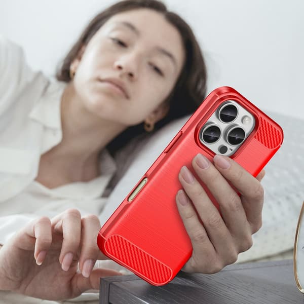 SKALO iPhone 16 Pro Max Armor Carbon Stødsikker TPU-cover