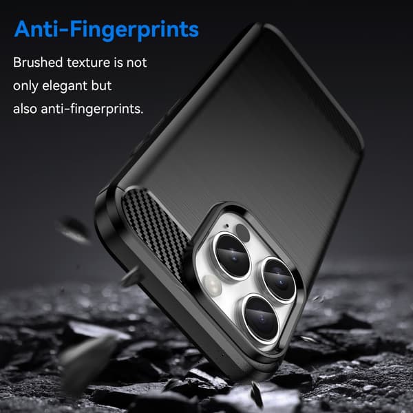 SKALO iPhone 16 Pro Max Armor Carbon Stødsikker TPU-cover