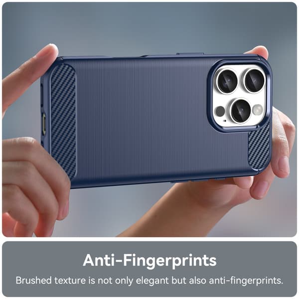 SKALO iPhone 16 Pro Armor Carbon Stødsikker TPU-cover