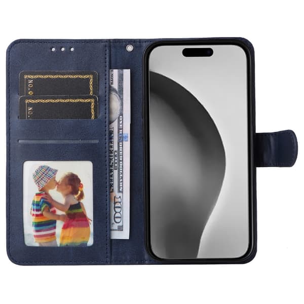SKALO iPhone 16 Pro Max PU-læder Pungetui