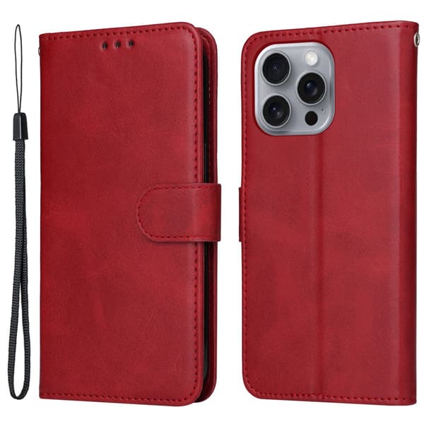 SKALO iPhone 16 Pro Max PU-læder Pungetui