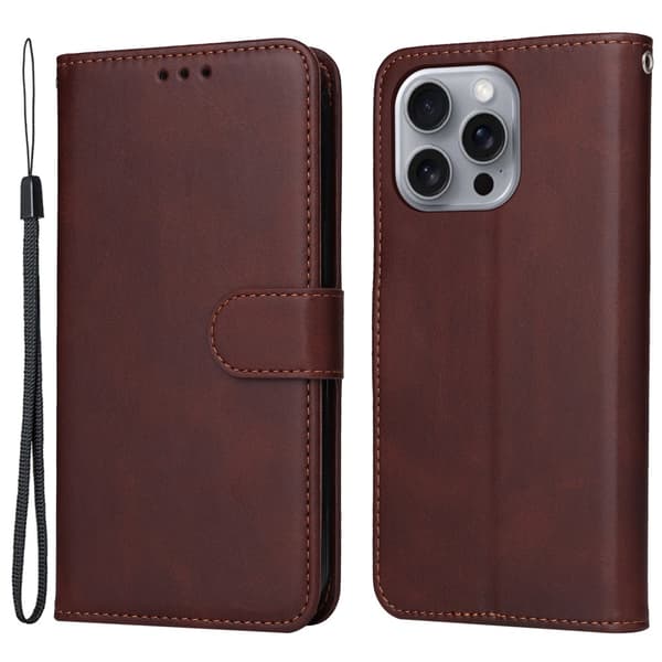 SKALO iPhone 16 Pro Max PU-læder Pungetui