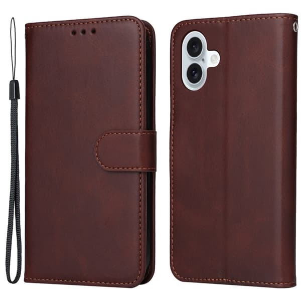 SKALO iPhone 16 Plus PU-læder Pungetui