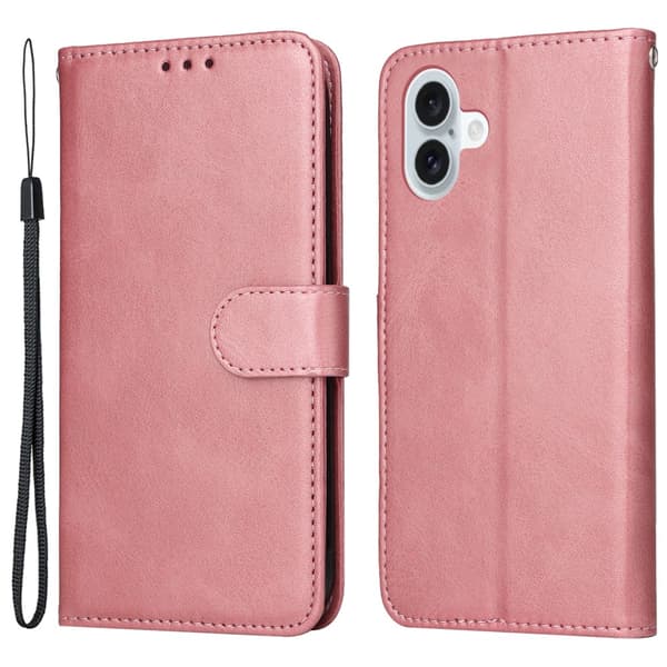 SKALO iPhone 16 Plus PU-læder Pungetui