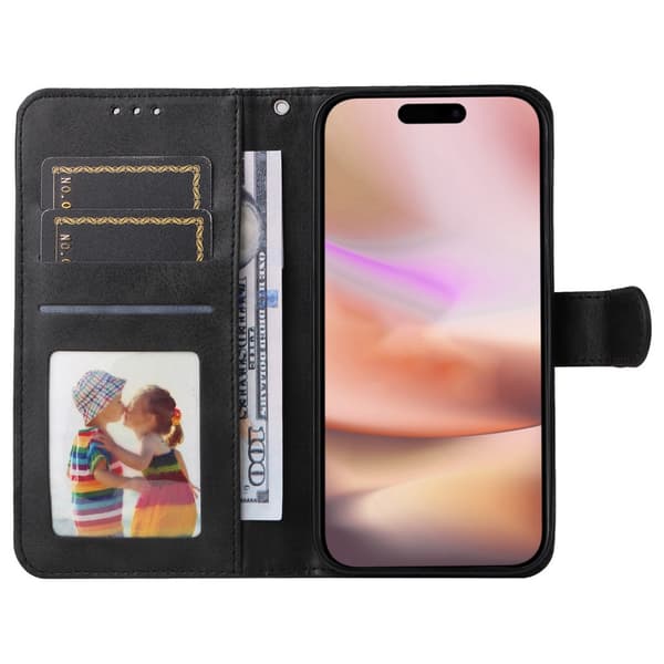 SKALO iPhone 16 Plus PU-læder Pungetui