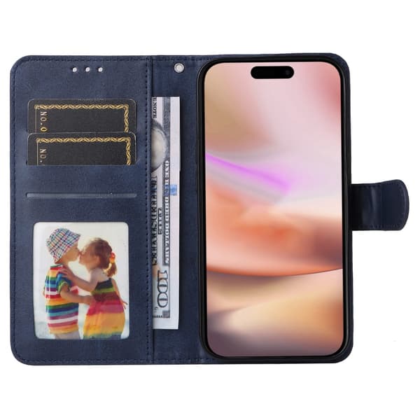 SKALO iPhone 16 Plus PU-læder Pungetui