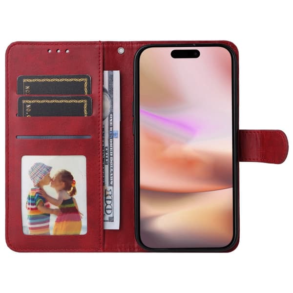 SKALO iPhone 16 Plus PU-læder Pungetui