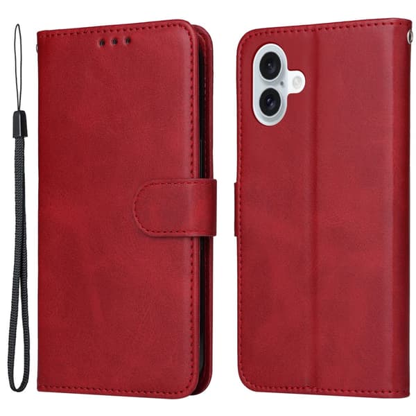 SKALO iPhone 16 Plus PU-læder Pungetui