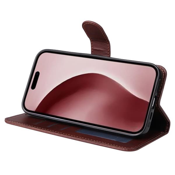 SKALO iPhone 16 Pro PU-læder Pungetui