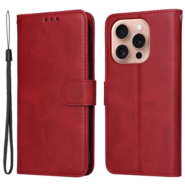 SKALO iPhone 16 Pro PU-læder Pungetui