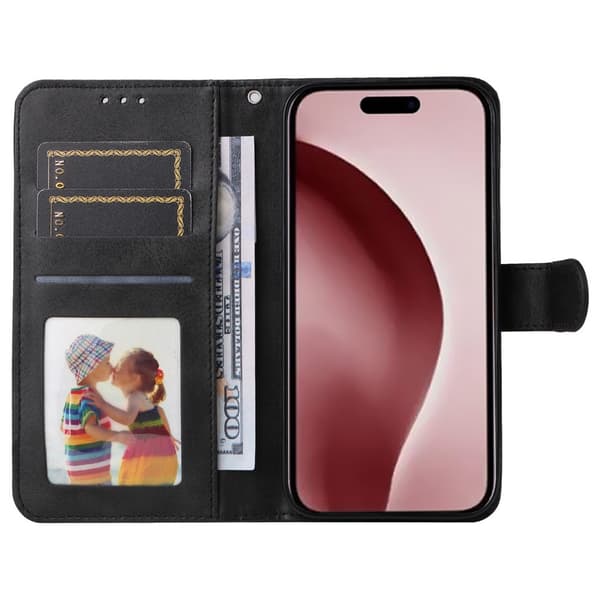 SKALO iPhone 16 Pro PU-læder Pungetui