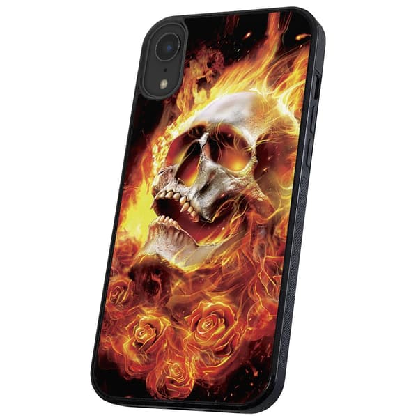 iPhone 16 Plus - Cover/Mobilcover Burning Skull