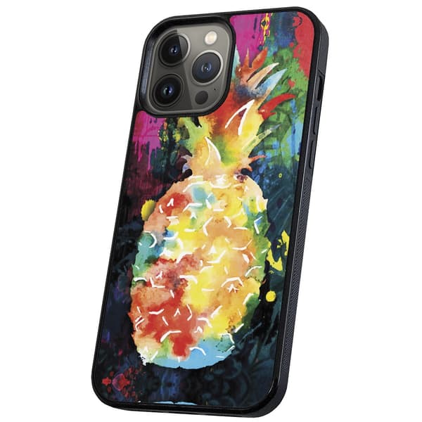 iPhone 16 Pro Max - Skal/Mobilskal Regnbåg Ananas