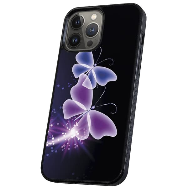 iPhone 16 Pro Max - Kuoret/Suojakuori Violetit Perhoset