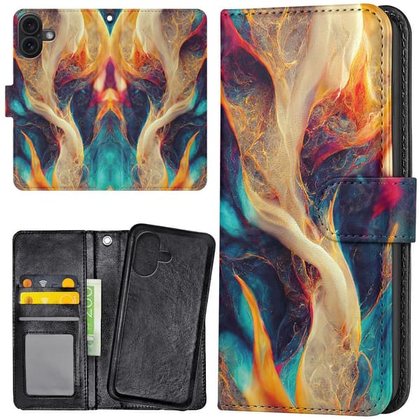 iPhone 16 - Lompakkokotelo/Kuoret Abstrakti Kuvio