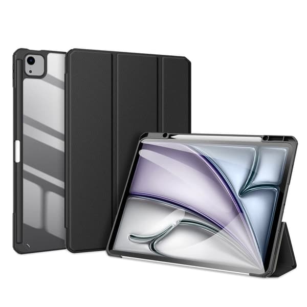 Dux Ducis Toby kotelo läppä ja teline iPad Air 13" 2024 / iPad Pro 12.9" 2018-2022 - musta